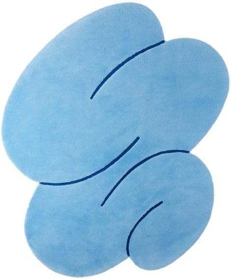 Irregular Tufted Area Rug – Modern Artistic Bedroom Carpet