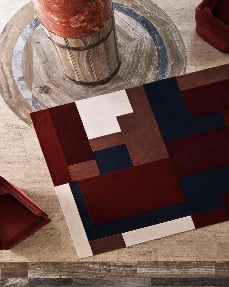 Abstract Handmade Designer Rug – Modern Contemporary Home Carpet