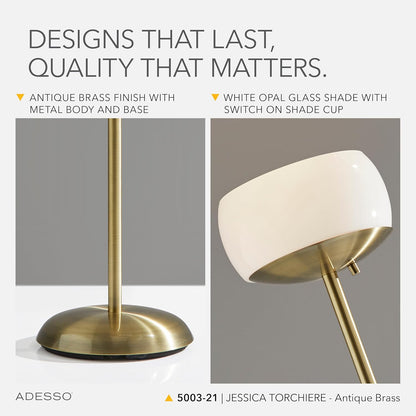 Modern Torchiere Floor Lamp – Antique Style Living Room Light