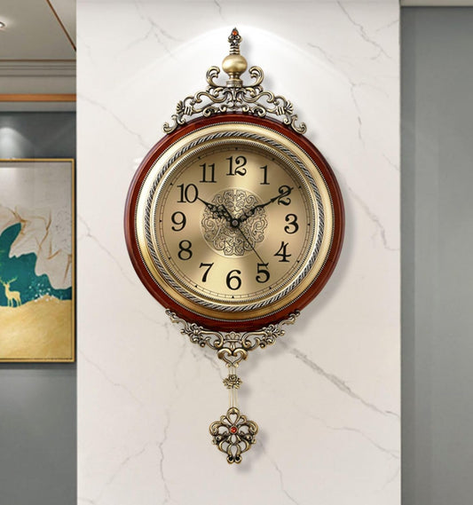 Vintage Pendulum Decorative Wall Clock – Modern Home Accent