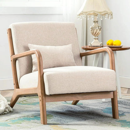 Mid Century Accent Armchair – Comfy Reading Lounge Chair