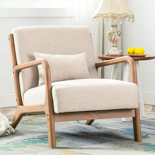 Mid Century Accent Armchair – Comfy Reading Lounge Chair