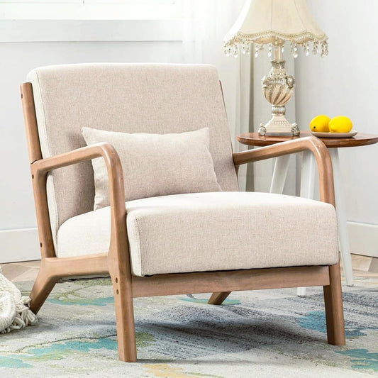 Mid Century Accent Armchair – Comfy Reading Lounge Chair