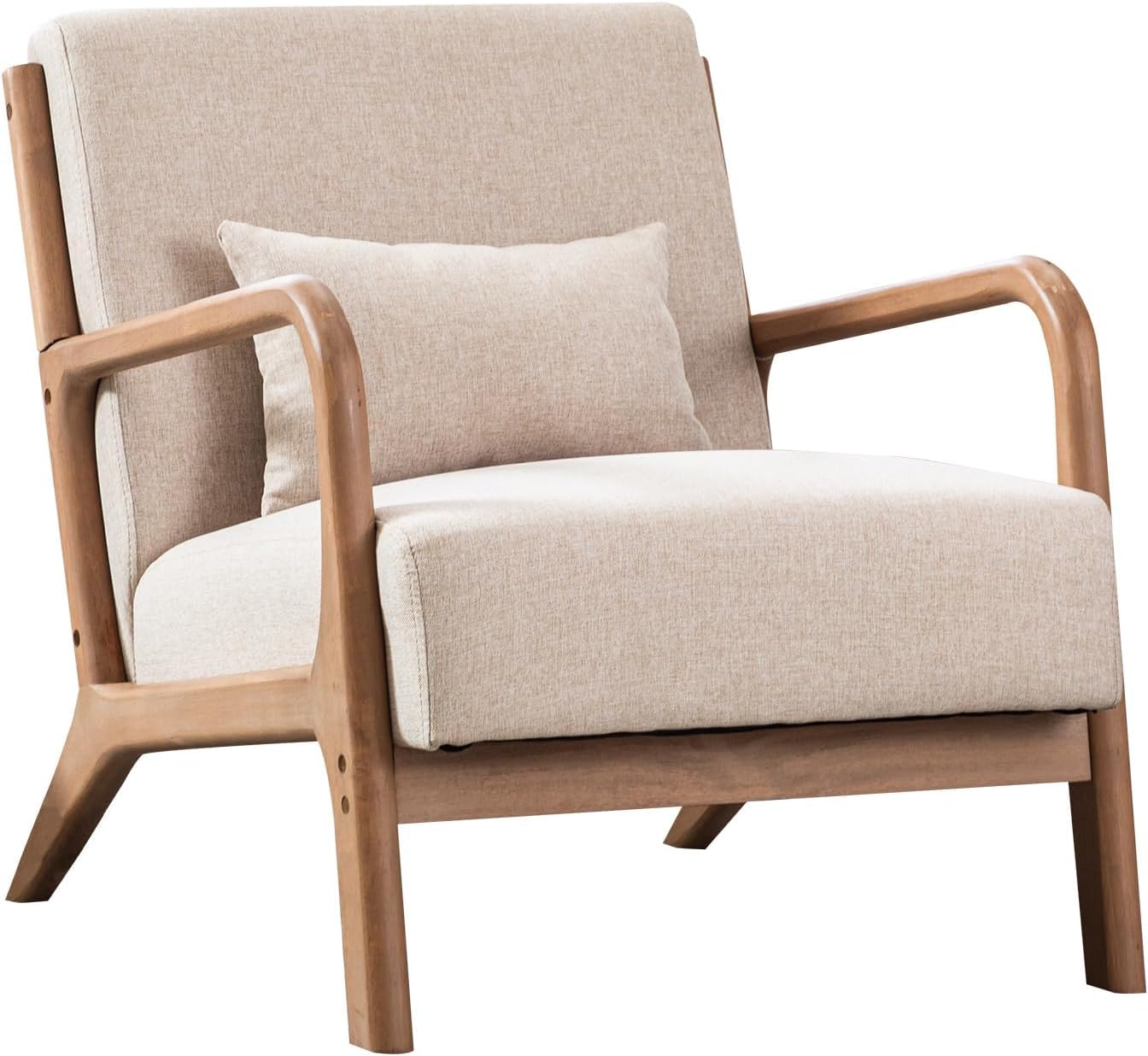 Mid Century Accent Armchair – Comfy Reading Lounge Chair