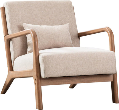 Mid Century Accent Armchair – Comfy Reading Lounge Chair