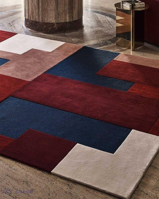 Abstract Handmade Designer Rug – Modern Contemporary Home Carpet