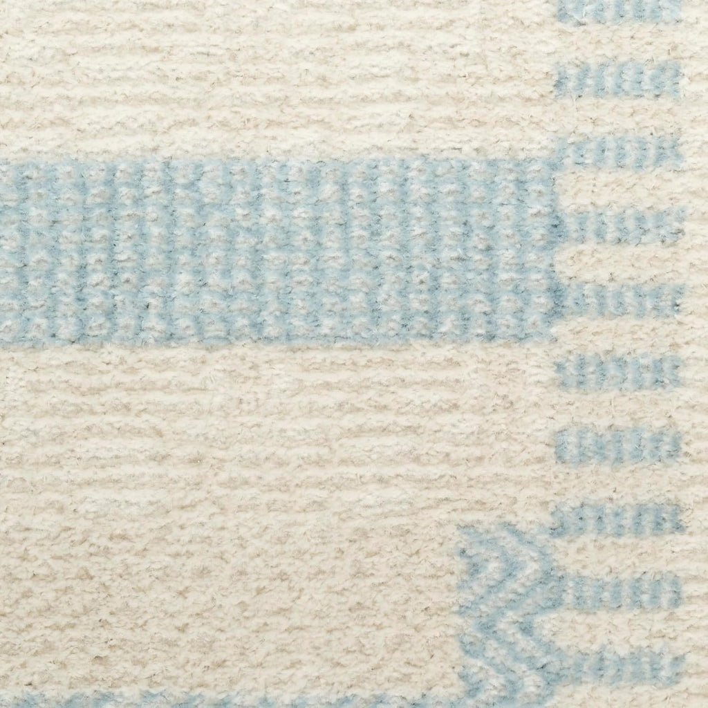 Nordic Ivory Blue Area Rug – Modern Soft Living Room Carpet