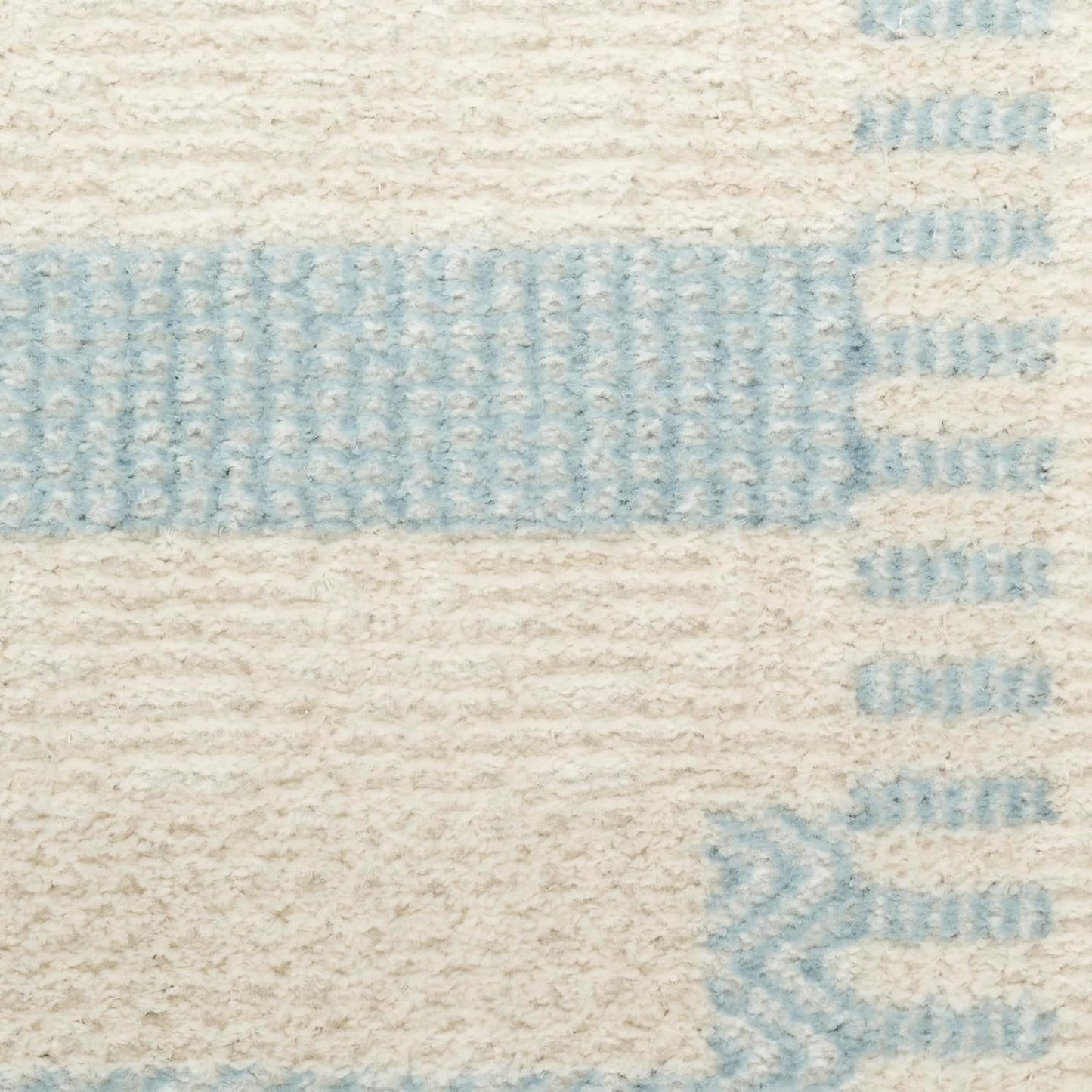 Nordic Ivory Blue Area Rug – Modern Soft Living Room Carpet