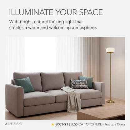 Modern Torchiere Floor Lamp – Antique Style Living Room Light